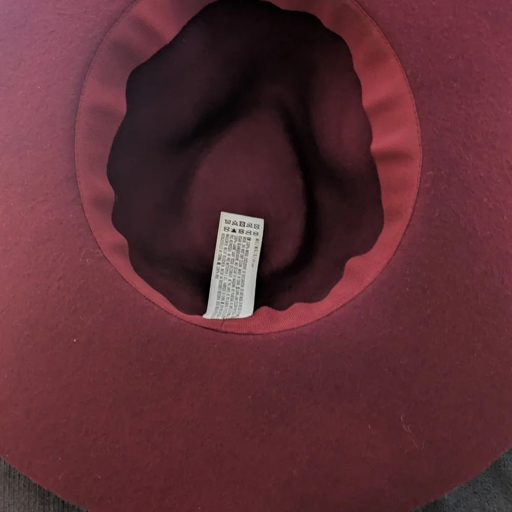 Western Hat Burgundy Felt Women's